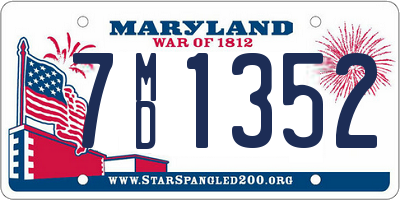 MD license plate 7MD1352