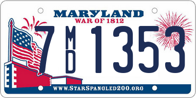 MD license plate 7MD1353