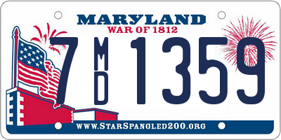 MD license plate 7MD1359