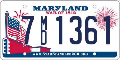 MD license plate 7MD1361