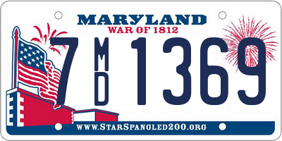 MD license plate 7MD1369