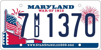 MD license plate 7MD1370