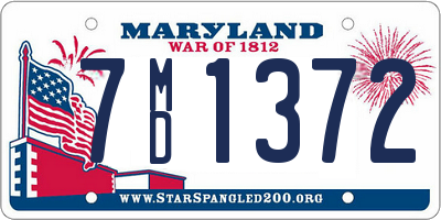 MD license plate 7MD1372