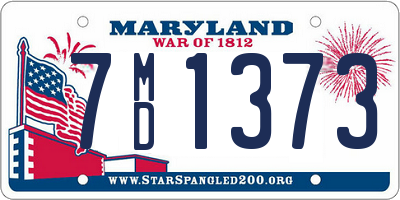 MD license plate 7MD1373