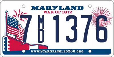 MD license plate 7MD1376