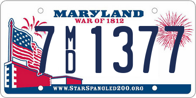 MD license plate 7MD1377