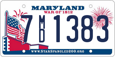 MD license plate 7MD1383