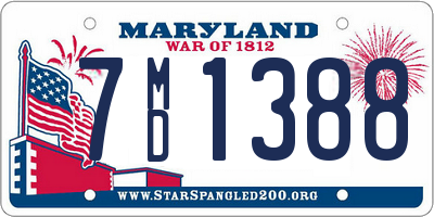 MD license plate 7MD1388