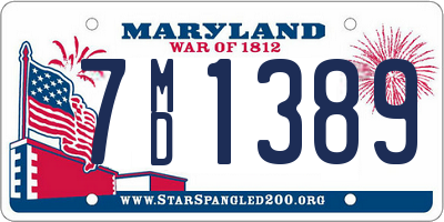 MD license plate 7MD1389