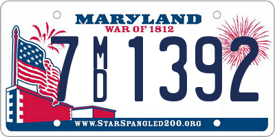 MD license plate 7MD1392