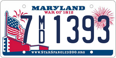 MD license plate 7MD1393