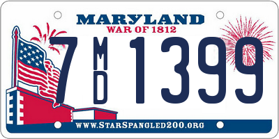 MD license plate 7MD1399