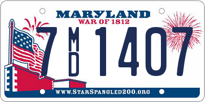 MD license plate 7MD1407