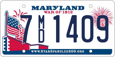 MD license plate 7MD1409