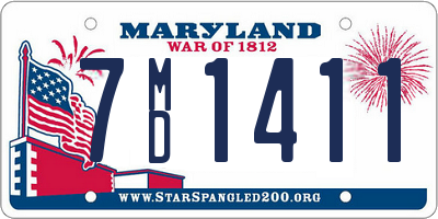 MD license plate 7MD1411