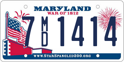 MD license plate 7MD1414