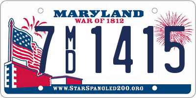 MD license plate 7MD1415