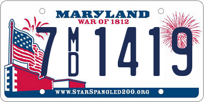 MD license plate 7MD1419