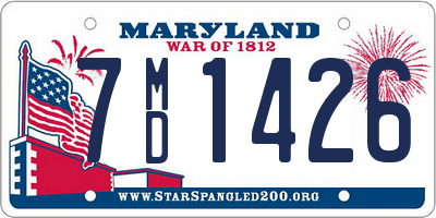 MD license plate 7MD1426