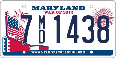 MD license plate 7MD1438