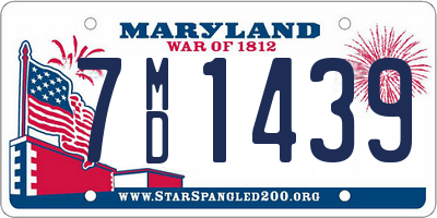 MD license plate 7MD1439