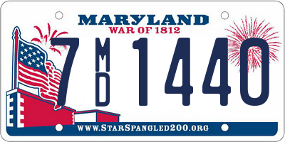 MD license plate 7MD1440