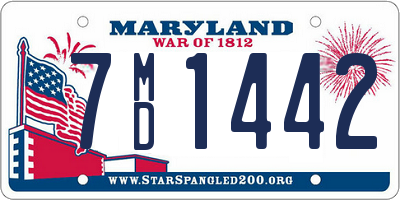 MD license plate 7MD1442