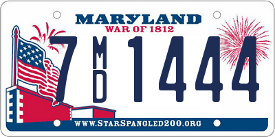 MD license plate 7MD1444