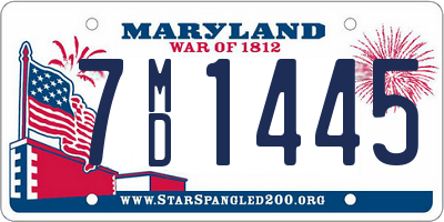 MD license plate 7MD1445