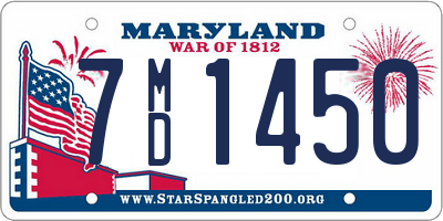 MD license plate 7MD1450