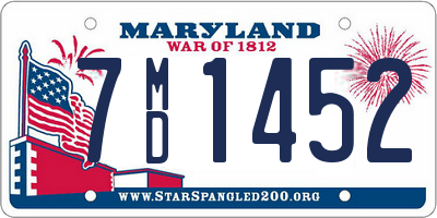 MD license plate 7MD1452