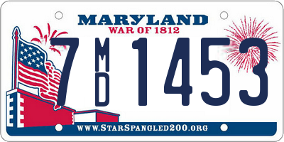 MD license plate 7MD1453