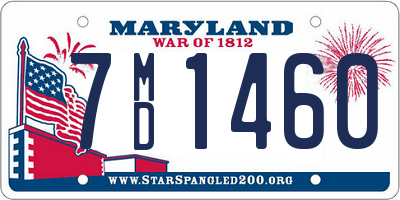 MD license plate 7MD1460