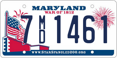 MD license plate 7MD1461