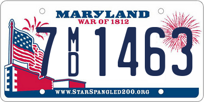 MD license plate 7MD1463