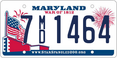 MD license plate 7MD1464