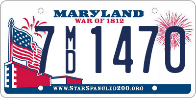 MD license plate 7MD1470