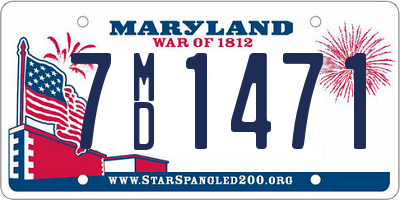 MD license plate 7MD1471