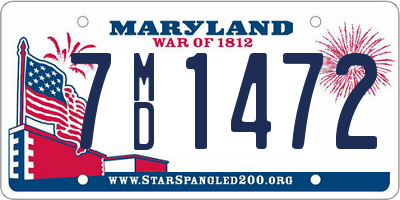 MD license plate 7MD1472