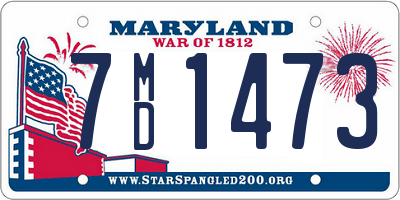 MD license plate 7MD1473