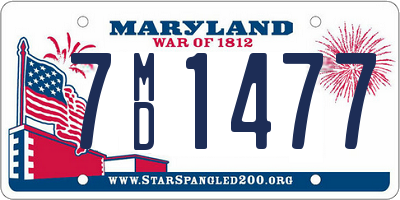 MD license plate 7MD1477