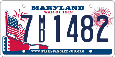 MD license plate 7MD1482