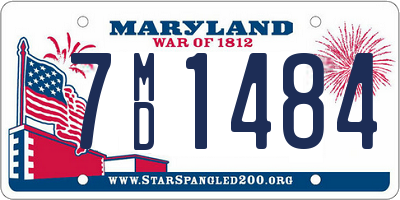 MD license plate 7MD1484