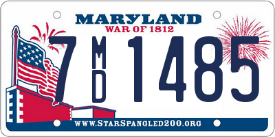 MD license plate 7MD1485