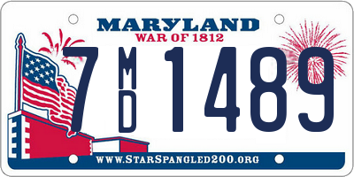 MD license plate 7MD1489