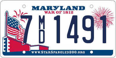 MD license plate 7MD1491