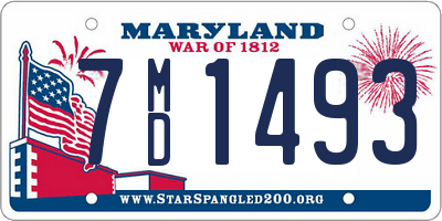 MD license plate 7MD1493