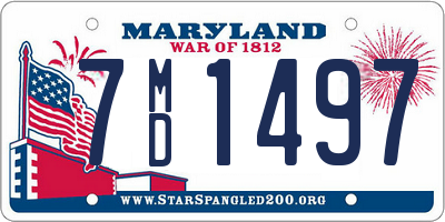 MD license plate 7MD1497