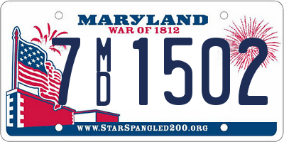 MD license plate 7MD1502