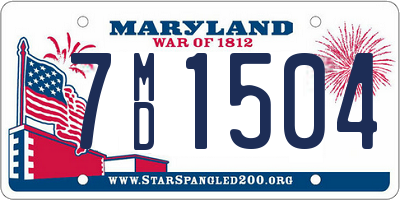 MD license plate 7MD1504